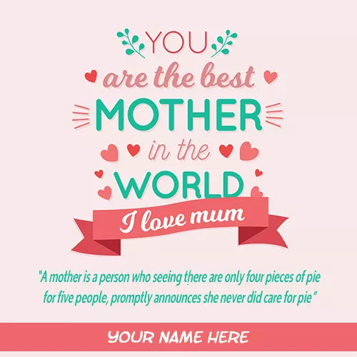 Happy Mothers Day Card Messages With Name